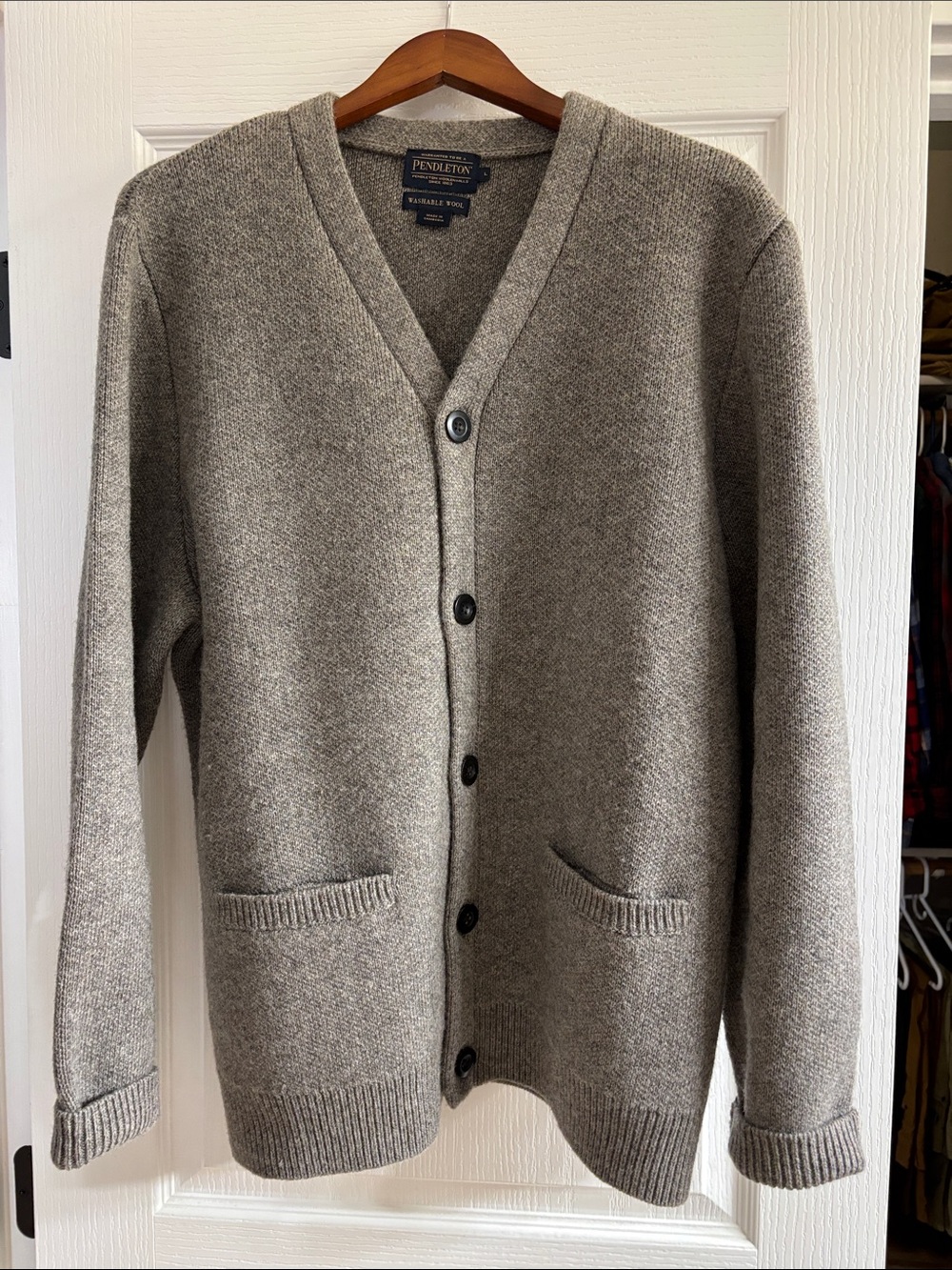 Pendleton Men's Grey Button Cardigan